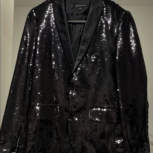 INC Men's Slim-Fit Reversible Sequined Blazer